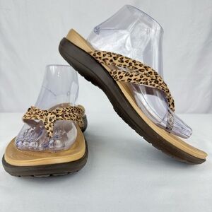 Crocs Kadee Leopard Print Dual Comfort Flip Flop
